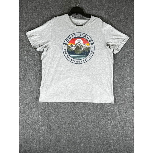 Eddie Bauer Other - Eddie Bauer Mens Graphic Tee XL Gray Mountain Outdoor Outfitters Short Sleeve